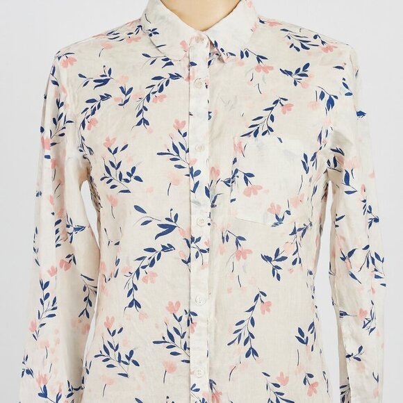 croft & barrow Tops - Croft & Barrow Floral Button Down Blouse XXL Pink Blue